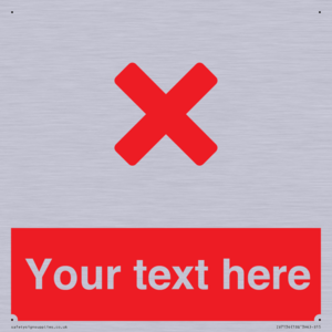 Custom red background, red cross sign